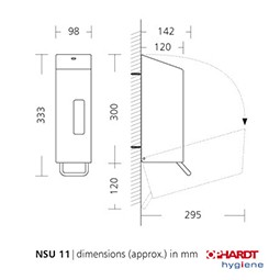 Stainless steel soap dispenser 1,2 iter SanTRAL NSU11 by Ophardt Ophardt Hygiene 