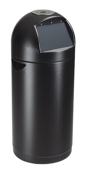 Zwarte Vuilnisbak 52 L van polyethyleen kunststof met asbak Rossignol Rossignol 57428