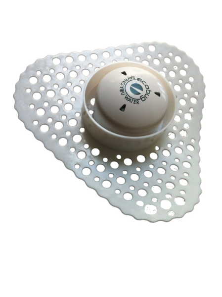 SET - EcoBug¨ plastic Urinal mat white incl. Extra strong EcoBug Urinal cap Ecobug  E1001,E1056
