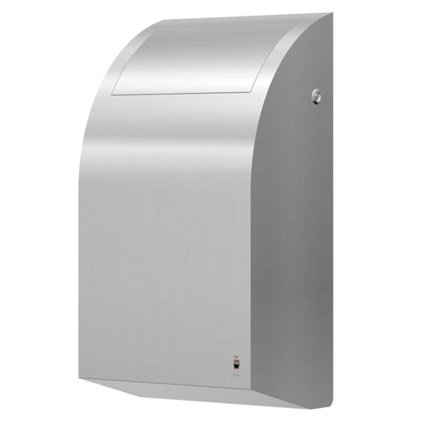 Trash can 30L made of brushed stainless steel for wall mounting from Dan Dryer Dan Dryer A/S  284