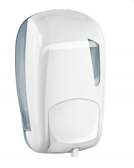 Witte dispenser voor vloeibare zeepzakjes met snap Marplast MP913