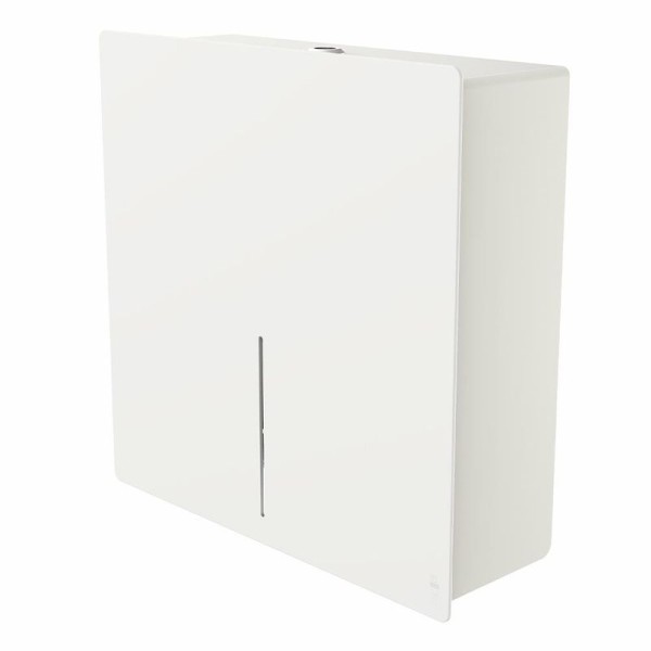 Wandgemonteerde witte toiletpapier dispenser 1x MAXI rol LOKI Dan Dryer 4082