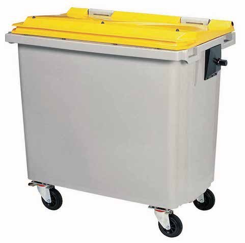 Rossignol vuilnisbak met 4 wielen, conform aan de EN-840 1-6 norm Rossignol  56641,56642,56643,56651,56652,56653