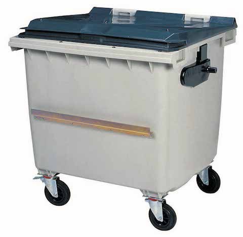 Rossignol Korok grijze polyethyleen afvalcontainer in 3 verschillende maten verkrijgbaar Rossignol 56645,56655,56665