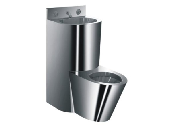 Simex RVS wastafel- en toiletset met wateraftapkraan en timer Simex 3116