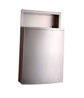 Bobrick B-43644 recessed waste receptacle with LinerMate of stainless steel Bobrick B-43644