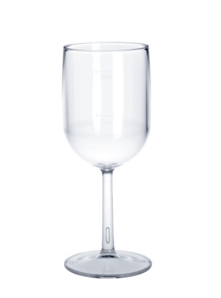 SET 6 stuks kristalhelder Plastic wijnglas 1/8L - 1/4L SAN vaatwasserbestendig - Schorm GmbH 9048