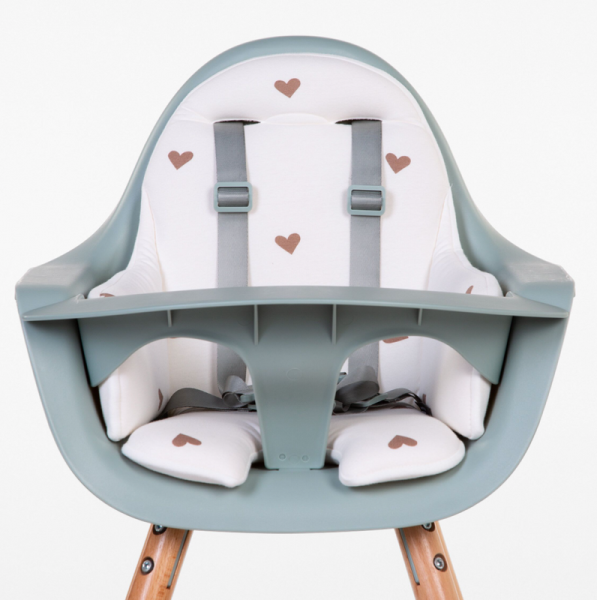 Childhome Evolu stoelverkleiner jersey hart katoenen gordelopeningen