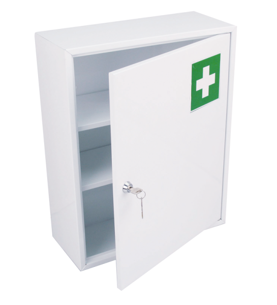 Medicijnkast met 1 deur gemaakt van metaal in wit voor wandmontage  3700000