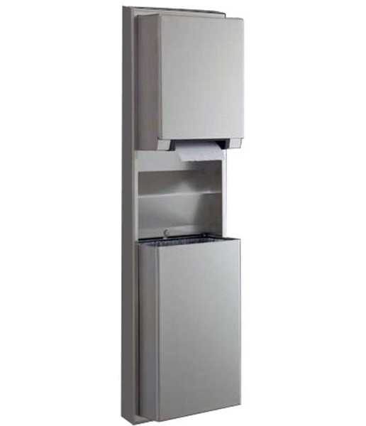 Bobrick B-3979 convertible, automatic paper roll dispenser and waste receptacle Bobrick B-3979