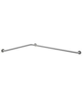 Angled two-wall grab bar available in 2 varaints of satin brushed stainless steel Bobrick B-68137,B-68137.99