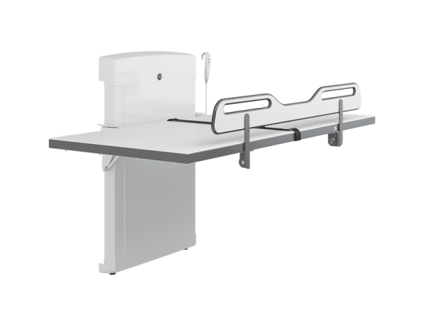 Handmatig opklapbare doucheligstoel van compactlaminaat wit, in hoogte verstelbaar Pressalit R8584572000