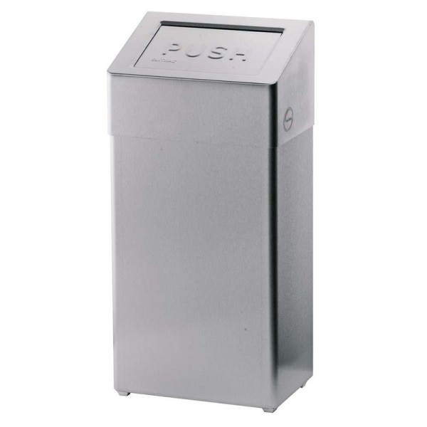 Bin made of brushed stainless steel with tip-down lid from Dan Dryer Classic Design Dan Dryer A/S 1417450