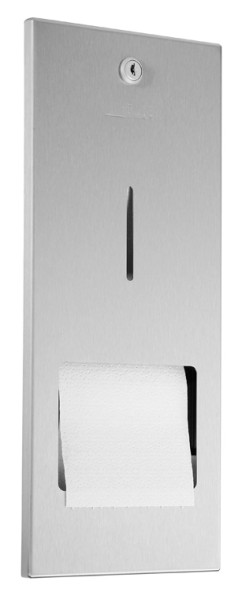 RVS toiletrolhouder met reserverolhouder WP167 voor inbouw van Wagner Ewar GmbH  728500,732500,729500