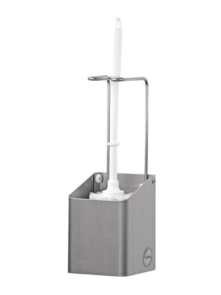RVS Toiletborstelhouder met eenvoudig uitneembare lekbak Ophardt Hygiene SanTRAL WBU 3 - 1336600,13399