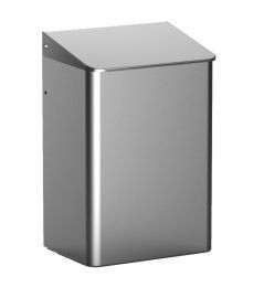 Afvalbak gesloten 6 liter aluminium voor Wandmontage van MediQo-line MediQo-line 8200,8205,8210