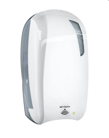 Witte elektrische zeepdispenser vloeistofpatroon 0,5 L van kunststof Marplast MP925