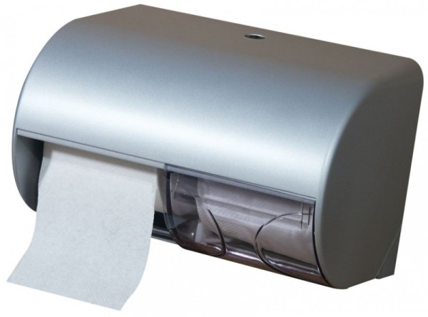 Toiletpapier dispenser in wit of satij gemaakt van kunststof voor wadmontage Marplast S.p.A. A755