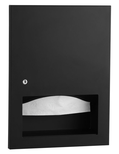 Bobrick dispenser voor gevouwen papieren handdoeken RVS mat zwart met deurtje B-359033.MBLK