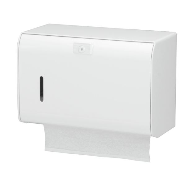 Papieren handdoekdispenser vouwpapier Z of C vouw wandmontage aluminium wit Ophardt 1420228