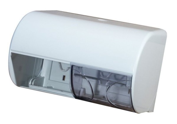 Marplast dubbel toiletpapier dispenser gemaakt van kunststof wit of satijn Marplast S.p.A.  A755