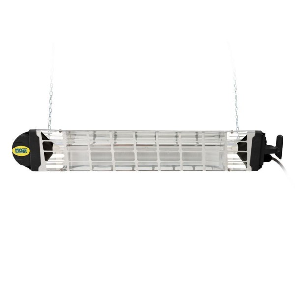 MO-EL Fiore 767N IR-A heater with 1760W silver/black for wall mounting MO-EL 767N