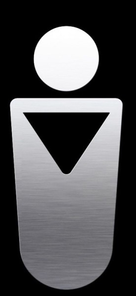 Proox¨ ONE pure PU-810 stainless steel Pictogram "men" for door self adhesive PROOX  PU-810