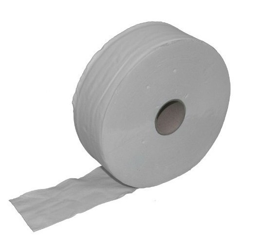 Maxi Jumbo toiletpapier 6 rollen - 300m-2 laags - recycling-wit   22207