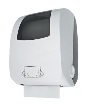 JVD "Cleantech" white plastic paper towel dispenser 899845 with window