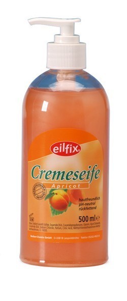 Eilfix huidvriendelijke crme handzeep in pompje 500 ml. voor dagelijks gebruik Becker 5001,5002