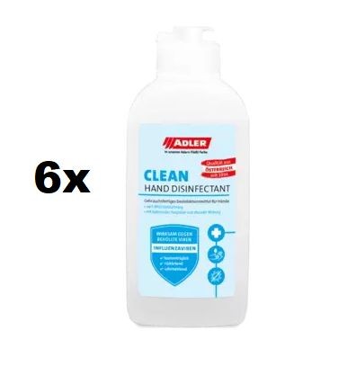 Handendesinfectiemiddel ADLER Clean volgens WHO-Recept — 6x 100ml Flacons — Ideaal voor Onderweg
