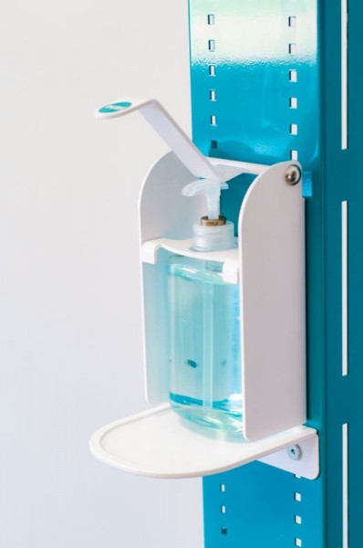 Desinfectie dispenser Navulbaar voor desinfectiemiddel, met handmatige hendelbediening