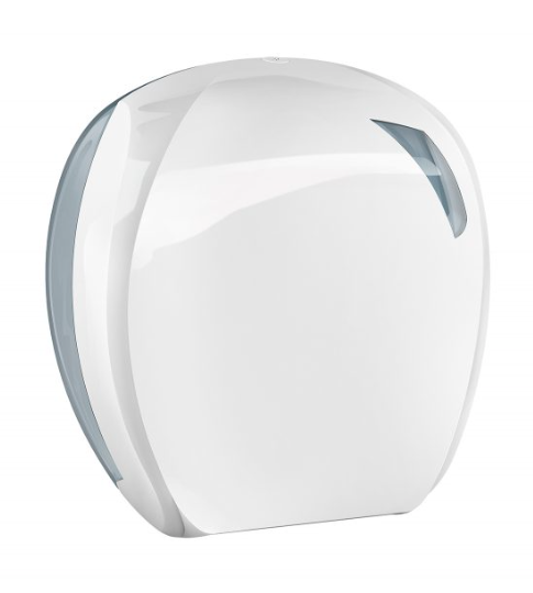 Witte toiletpapier dispenser MAXI rol ø 29 cm wandmontage Marplast MP908