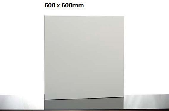 afdeling De Alpen Voorspeller Elbo Therm infrarood verwarmingspaneel wit 600x600mm in 400W met aluminium  frame