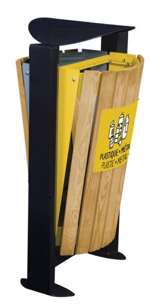 Arkea prullenbak 2 x 60L gemaakt van hout verkrijgbaar in 3 kleuren van Rossignol Rossignol 56366,56367,56368