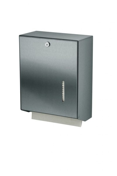 Handdoekdispenser aluminium groot met zichtvenster voor inhoudscontrole voor Wandmontage van MediQo-line MediQo-line 8175,8180,8085