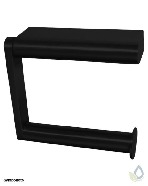 WC roll holder single execution of black anodised aluminium surface mounting PROOX DP-385