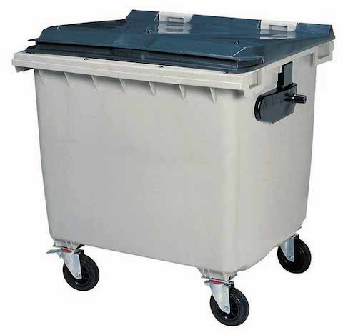 Rossignol Korok grijze polyethyleen afvalcontainer in 3 verschillende maten verkrijgbaar Rossignol 56640,56650,56660
