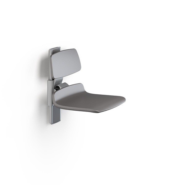 Pressalit shower chair with anthracite gray cover, with backrest - max. 300 kg Pressalit  R7420112000,R7420112112