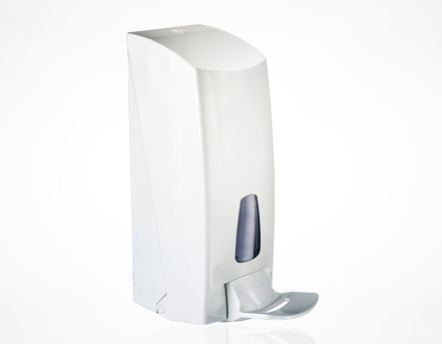 Marplast witte dispenser voor zeep of desinfectiemiddel model 855