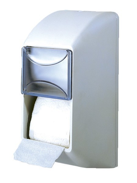 Witte dubbele wc-papier dispenser gemaakt van kunststof voor wandmontage MP670 Marplast S.p.A.  MP670