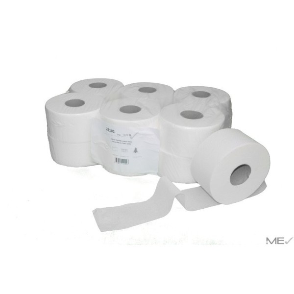 Jumbo mini toilet paper rolls packing unit 6 pieces - 140m - 2ply - recycling - white 22101