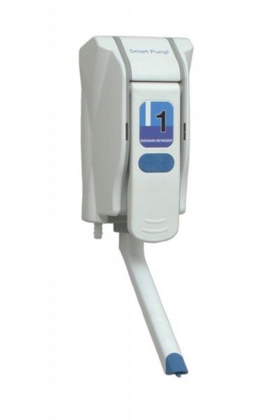 Manueel bedienbare dispenser voor montage bij een wastafel van Dosing Care Brightwell Dosing Care 5625
