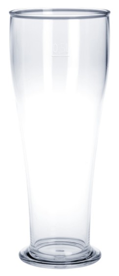 SET 10 stuks Witbierglas 0,5L SAN kristal helder van plastic herbruikbaar en robuust Schorm GmbH 9042