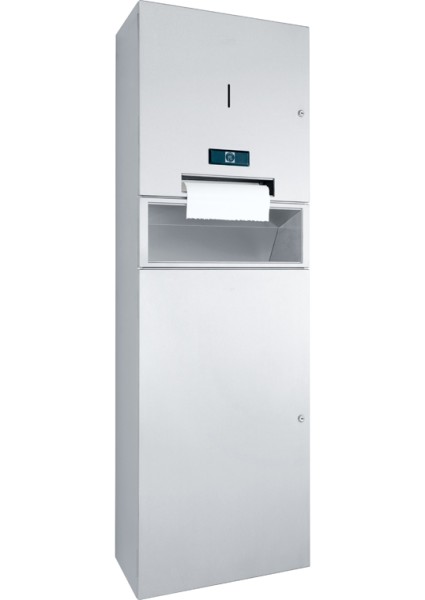 Combinatie SENSOR handdoekdispenser op netstroom WP5455  + 48L afvalbak van Wagner Ewar GmbH  722976,728976,731976