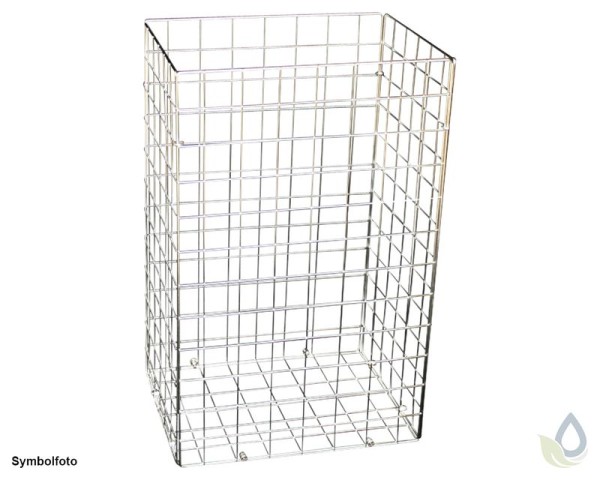 Stainless steel wire waste basket 72L polished for wall mounting or floor standing PROOX PU-261