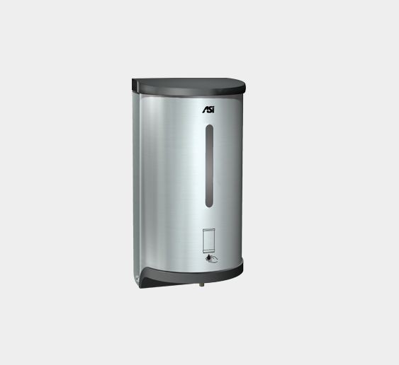 Sensor zeepdispenser of desinfectiemiddeldispenser gemaakt van RVS voor wandmontage in grijs
