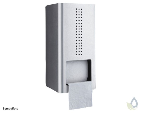 Proox¨ ONE pure PU-300 double WC-roll holder of satin brushed stainless steel PROOX  PU-300