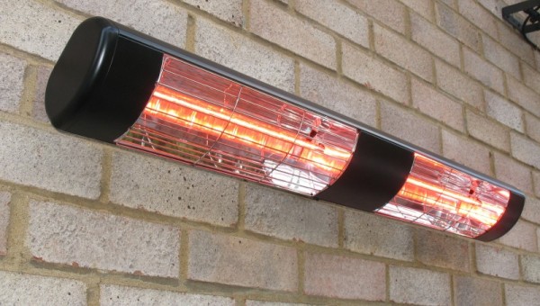 Heatlight black aluminium heater with infrared technology 3000w for outdoor use Heatlight Infrarot HLW30BG